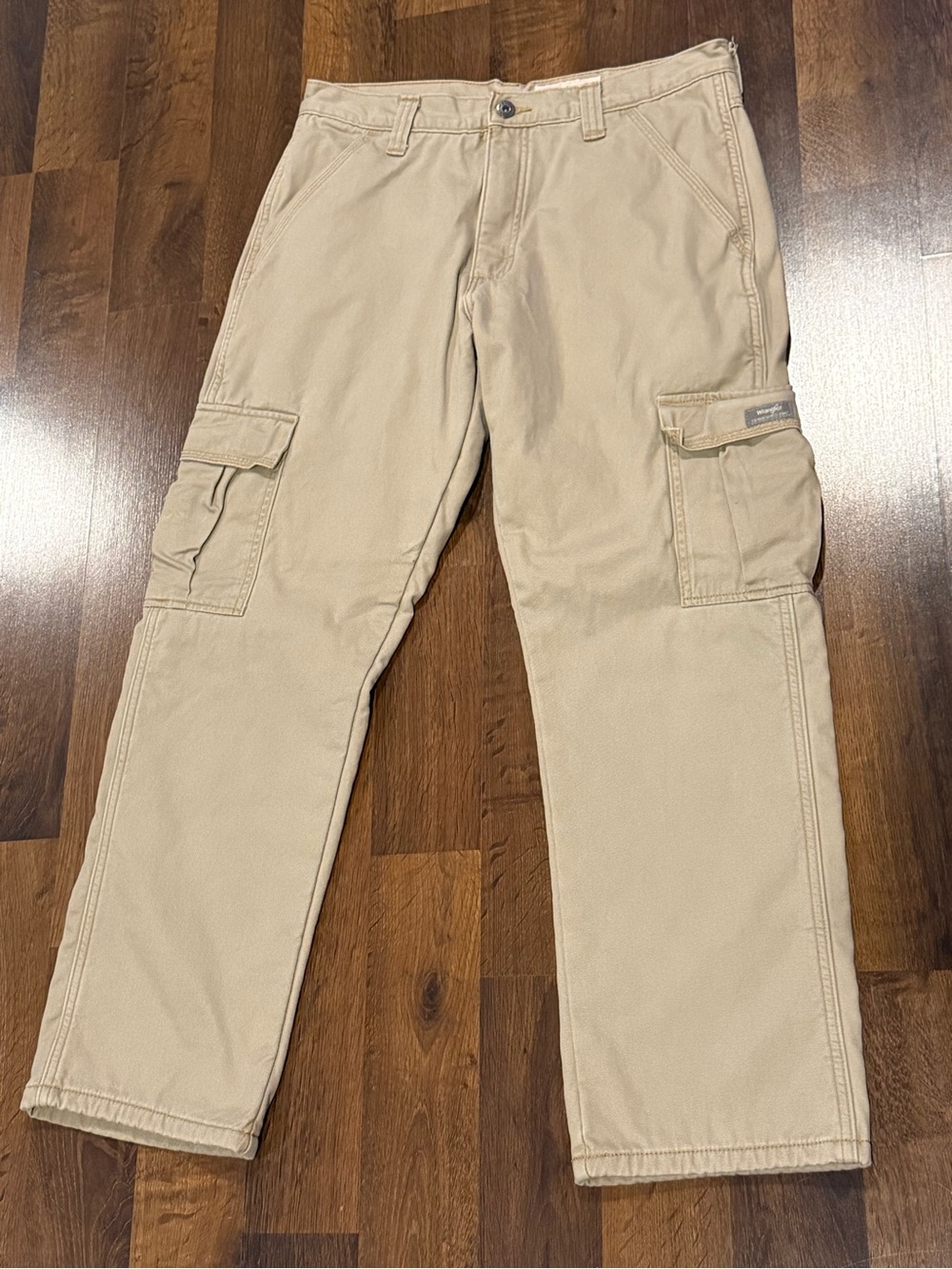 Wrangler Lined Khaki Work Pants Relaxed Fit Men’s Size 32x30